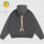 2000s Dark Skeleton Zip Up Hoodie