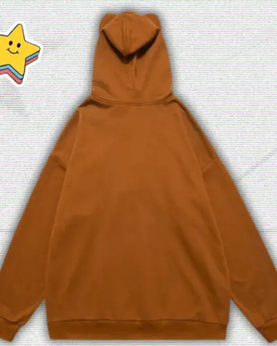 Brown Zip Up Hoodie Y2K