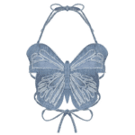 Butterfly Crop Top Y2K