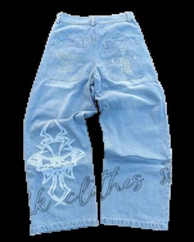 Embroidered Jeans Y2k