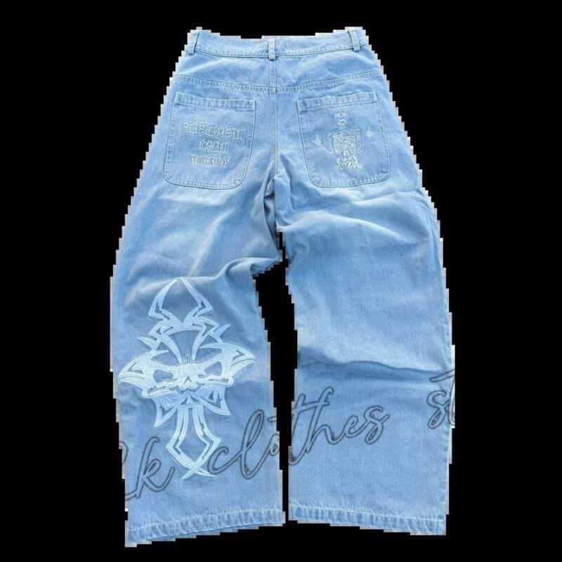 Embroidered Jeans Y2k