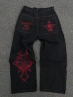 Embroidered Jeans Y2k