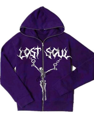 Lost Soul Y2K Zip Up Hoodie