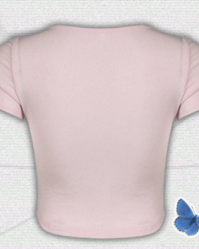 Square Collar Y2K Crop Top