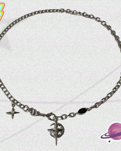 Star Moon Necklace Y2k