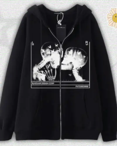 Women's Zip Up Hoodie Y2K