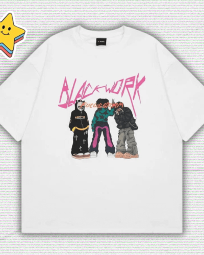 Y2K Black Work Crew Tee