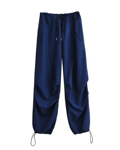 Y2K Blue Parachute Pants