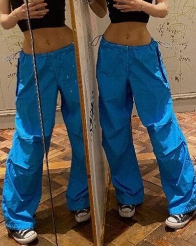 Y2K Blue Track Pants