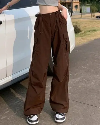 Y2K Brown Cargo Pants