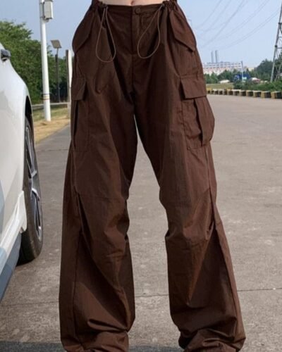 Y2K Brown Cargo Pants