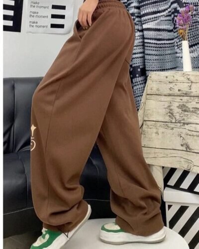 Y2K Brown Track Pants