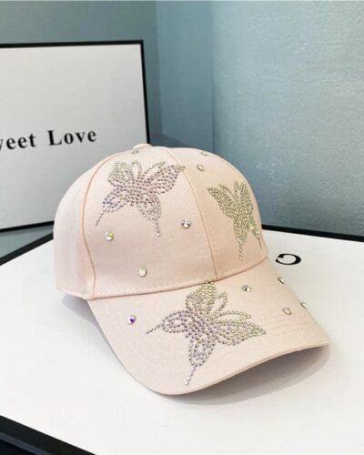 Y2K Butterfly Rhinestone Hat