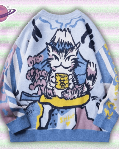 Y2K Cartoon Graphic Sweater