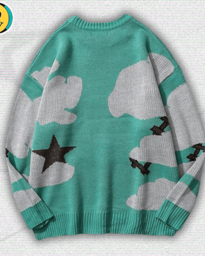 Y2K Cartoon Knit Sweater