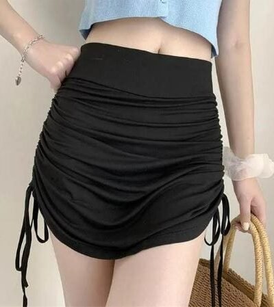 Y2K Elastic Mini Skirt