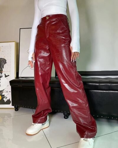 Y2K Faux Leather Pants