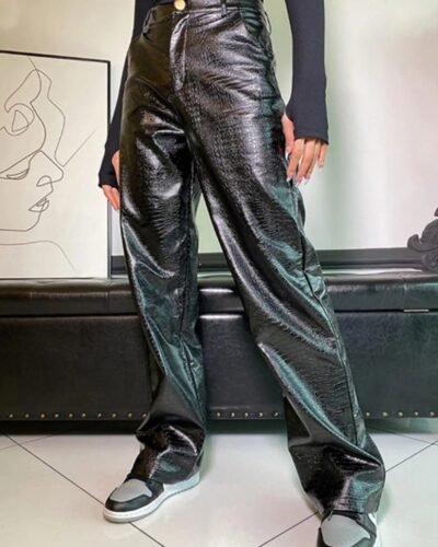 Y2K Faux Leather Pants