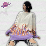 Y2K Flame Knit Sweater