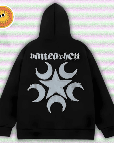 Y2K Full Zip Moon Star Hoodie