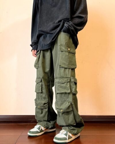 Y2K Green Cargo Pants