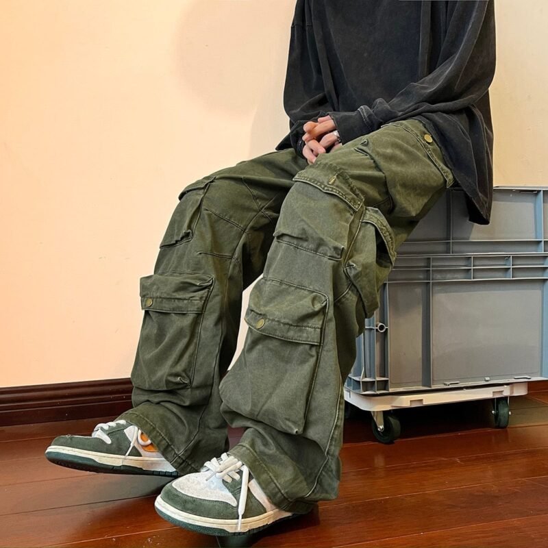 Y2K Green Cargo Pants