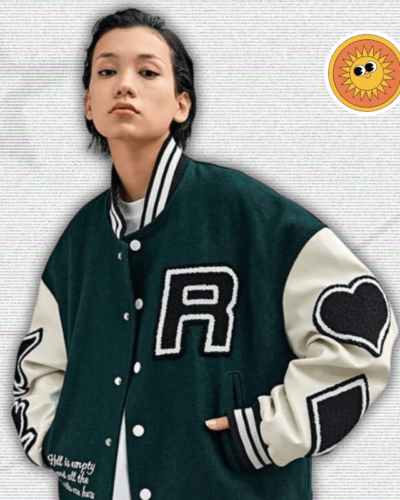 Y2K Green Varsity Jacket