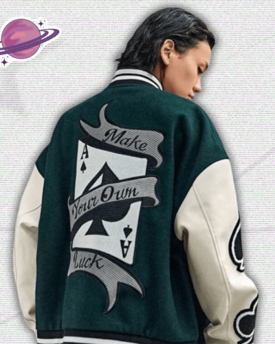 Y2K Green Varsity Jacket