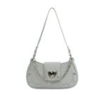 Y2K Heart Rivets Chain Bag