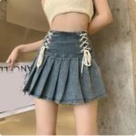 Y2K High Waisted Denim Mini Skirt