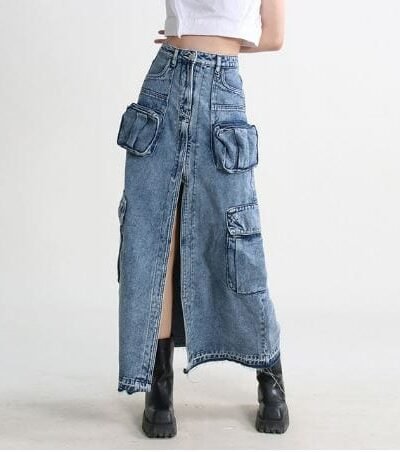 Y2K High-Waisted Denim Skirt