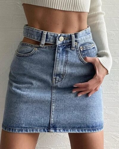 Y2K Jean Skirt