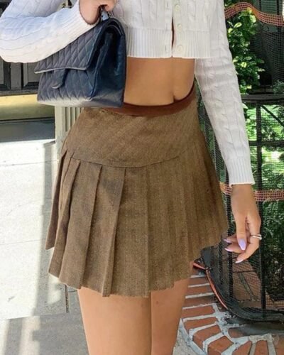 Y2K Khaki Skirt