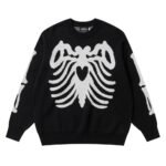 Y2K Knitted Skull Sweater