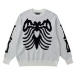 Y2K Knitted Skull Sweater