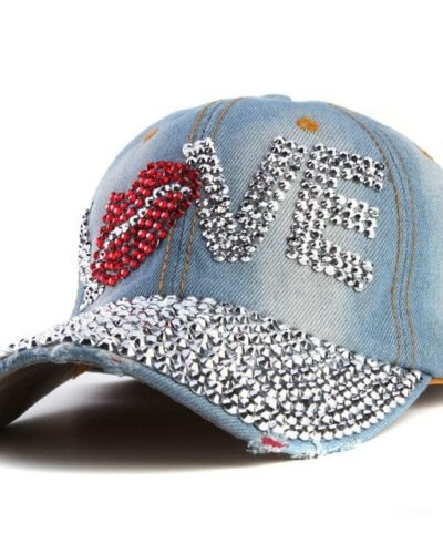 Y2K Love Rhinestone Hat