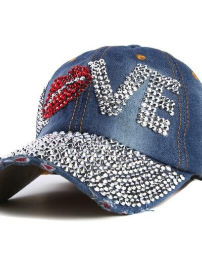 Y2K Love Rhinestone Hat