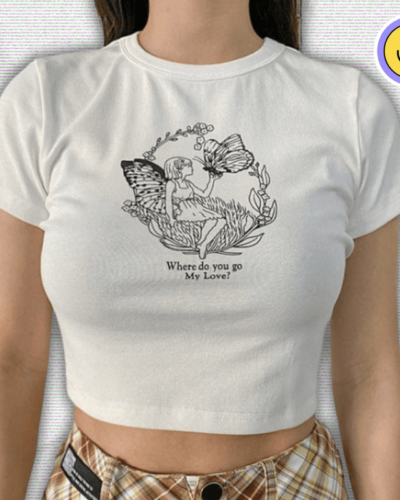 Y2K Navel Crop Top