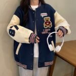 Y2K Navy Blue Varsity Jacket