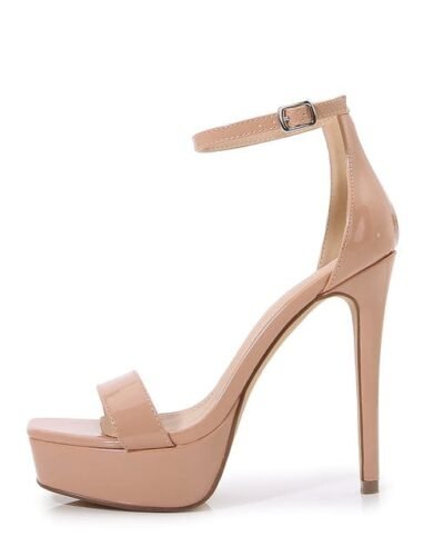 Y2K Nude Platform Heels