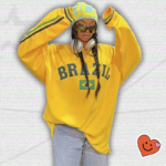 Y2K Oversized Brazil Sweatshirt