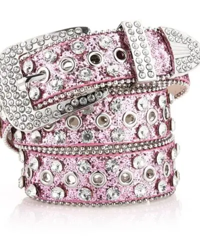 Y2K Pink Diamond Belt