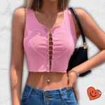 Y2K Pink Heart Tank Top