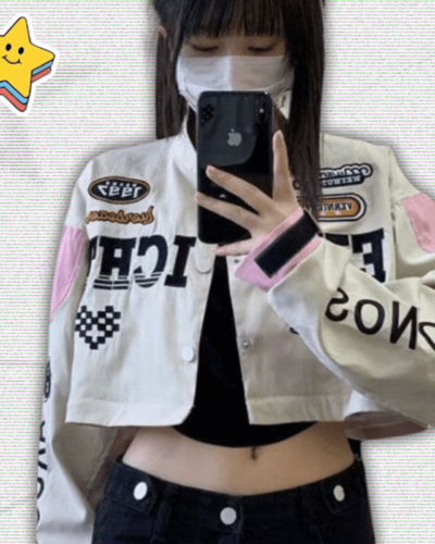 Y2K Pink Racer Jacket