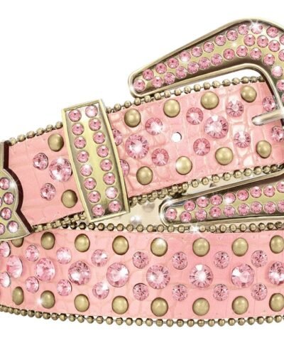 Y2K Pink Rhinestone Belt