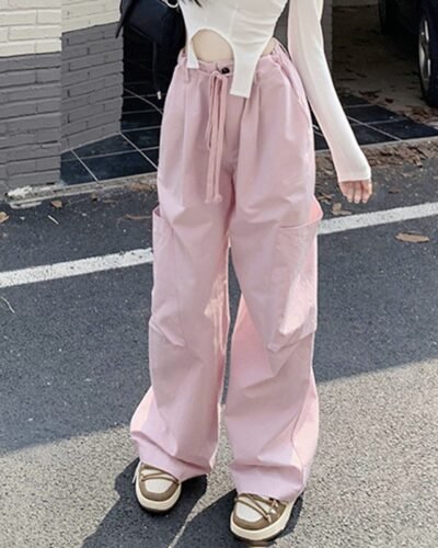 Y2K Pink Track Pants