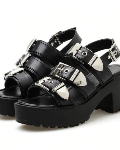 Y2K Pocket Money Buckle Sandals