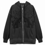 Y2K Punk Graphic Zip Up Hoodie