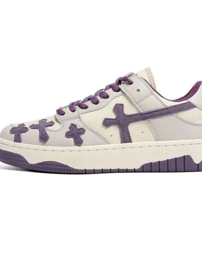 Y2K Purple Cross Sneakers