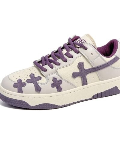 Y2K Purple Cross Sneakers